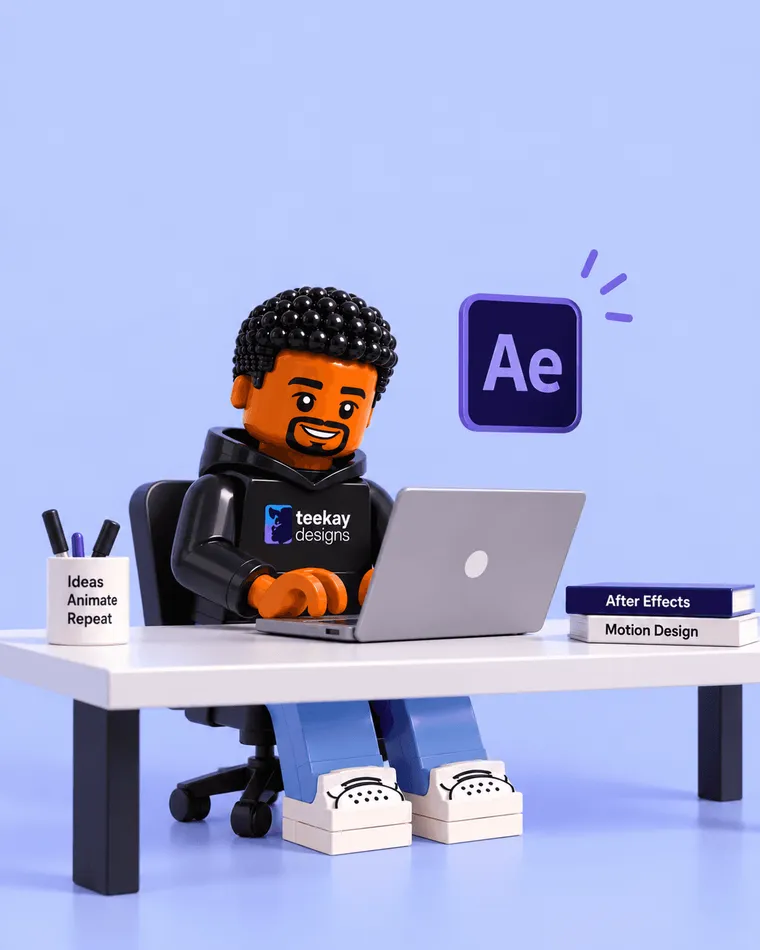 LEGO Teekay animating in After Effects
