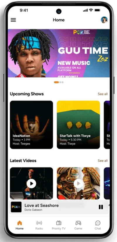 After: the redesigned homepage